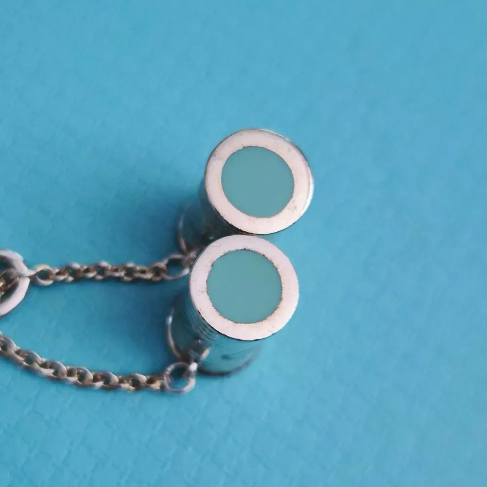 RARE Tiffany & Co. Blue Enamel “Just Married” Sterling Silver Charm Pendant - Picture 3 of 6